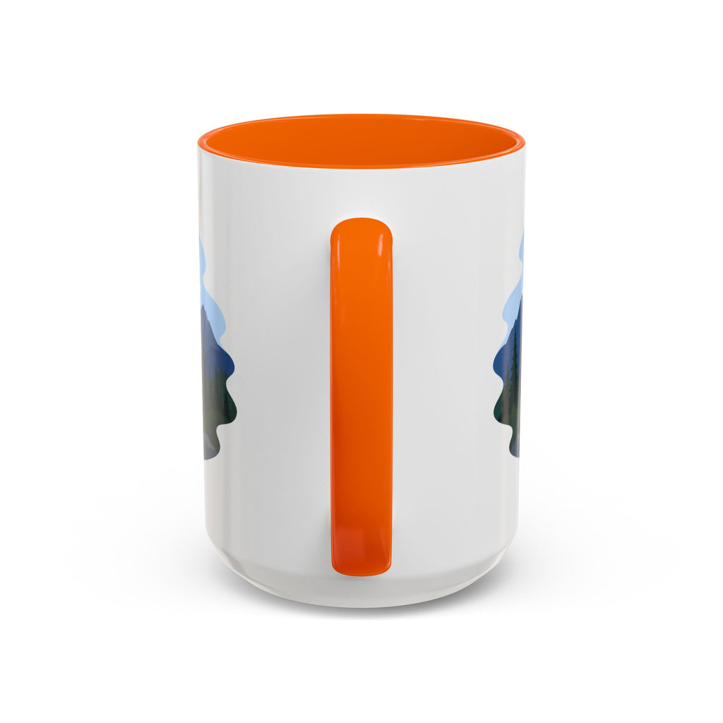 North Cascades National Park Coffee Mug | Solid Color Block Park Souvenir | 11oz 15oz Accent Mug
