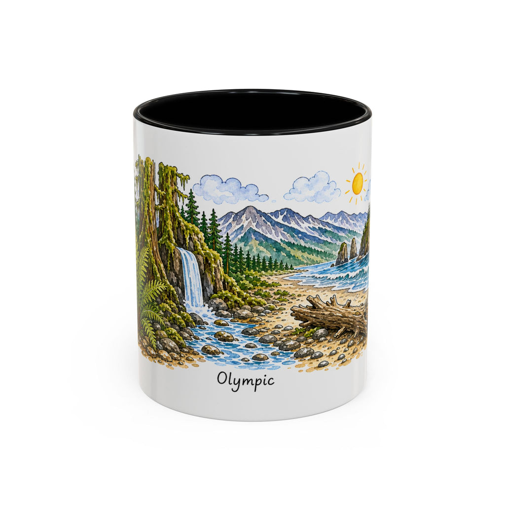 Olympic National Park Mug | US Travel Souvenir Accent Coffee Mug | 11oz 15oz Ceramic Cup