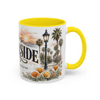 Riverside Coffee Mug | United States Travel Souvenir | Vintage Illustrated City Gift | 11 oz 15 oz Accent Mug