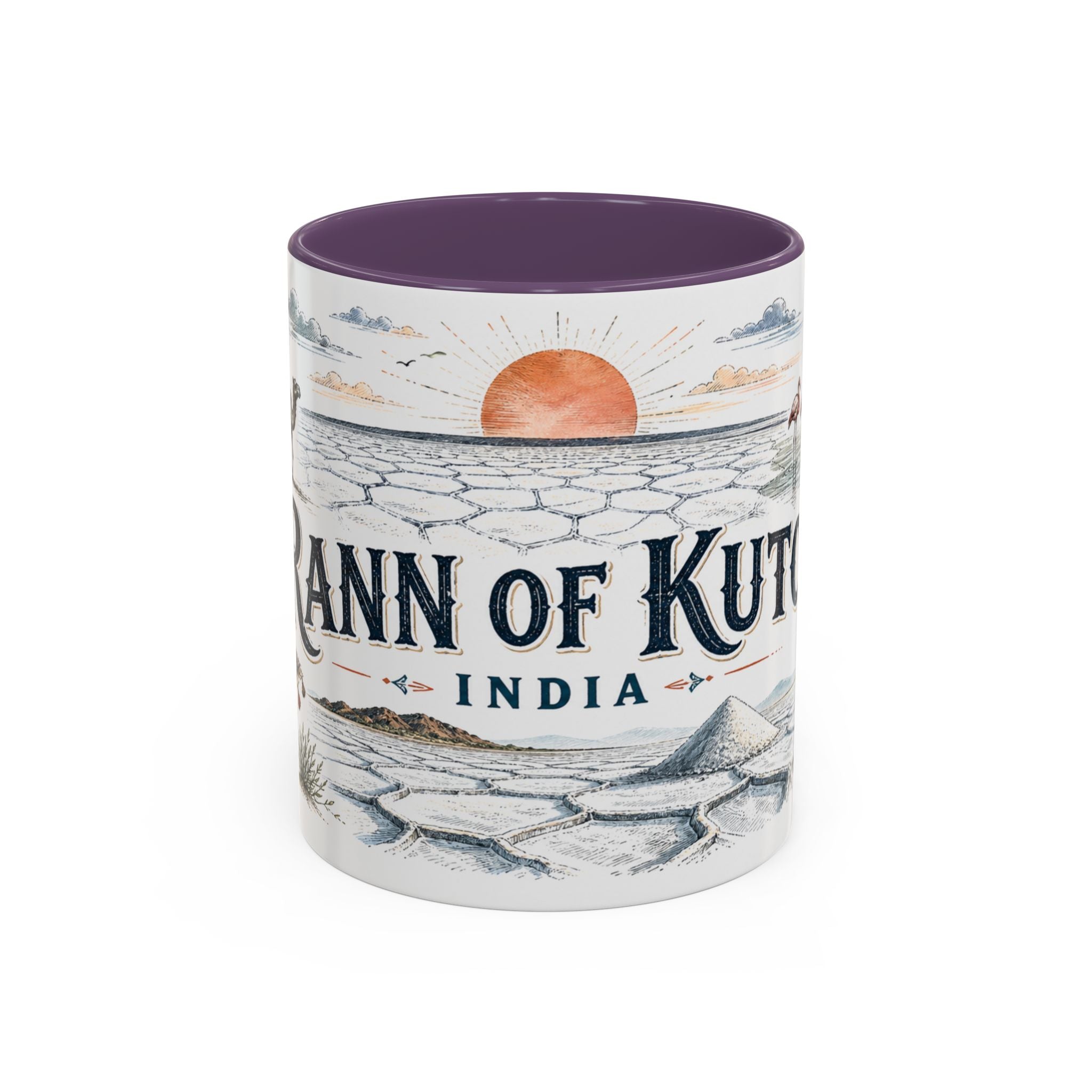 Rann of Kutch Mug, India Travel Souvenir, Bucket List Gift, Accent Ceramic Coffee Mug 11oz 15oz