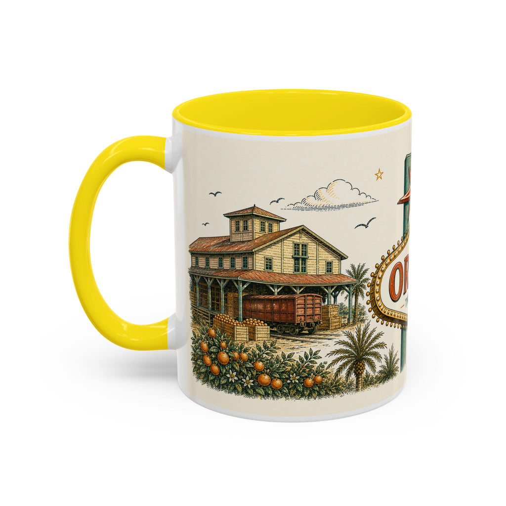Orlando Coffee Mug | United States Travel Souvenir | Vintage Illustrated City Gift | 11 oz 15 oz Accent Mug