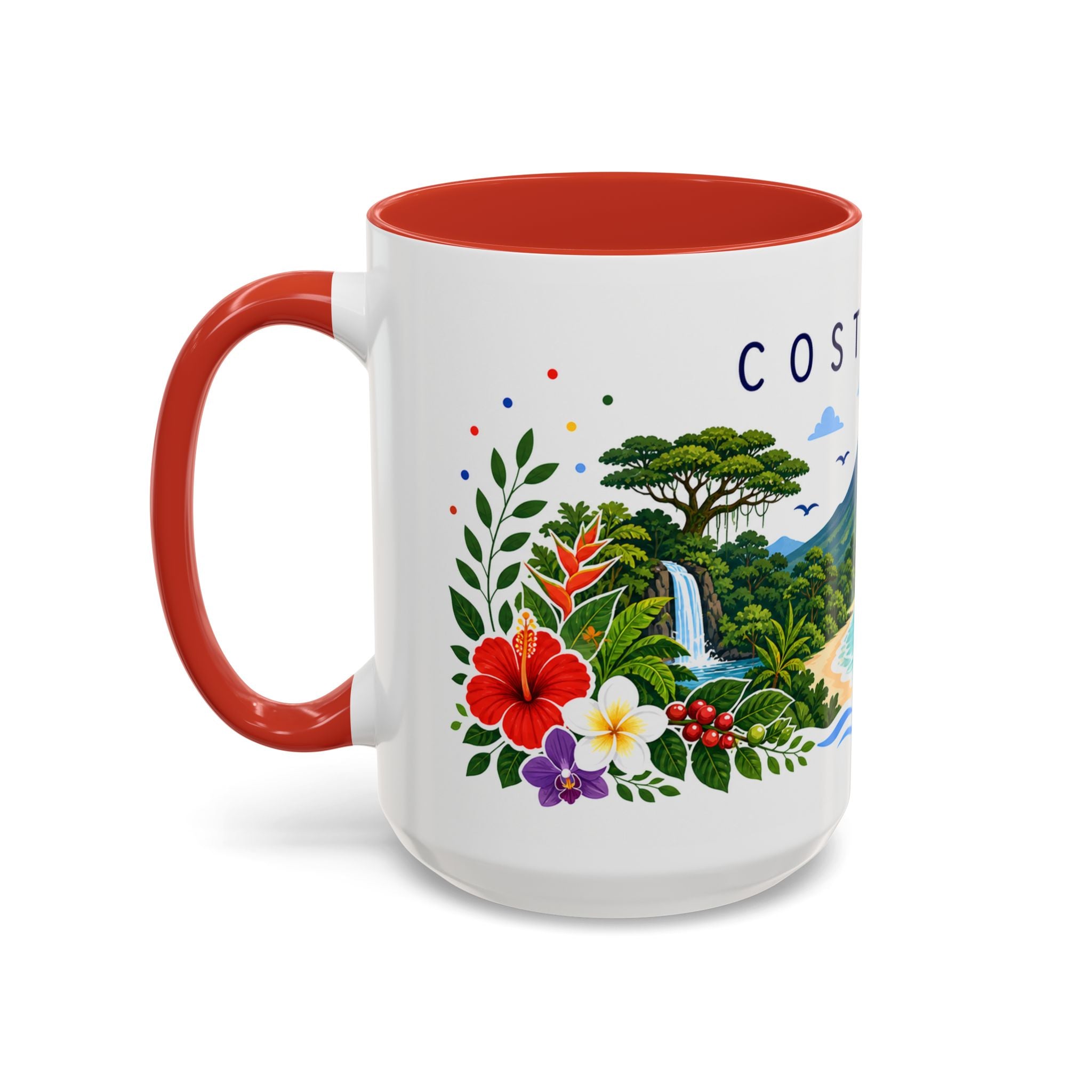 Costa Rica Coffee Mug | Travel Souvenir Accent Mug | Place Gift Ceramic Cup 11oz 15oz