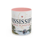 Mississippi State Map Mug | Moving Away, Homesick Gift | Botanical Accent Coffee Cup