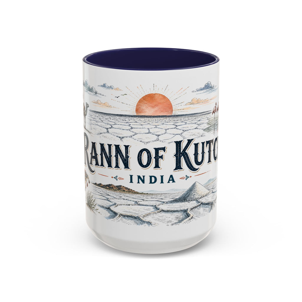 Rann of Kutch Mug, India Travel Souvenir, Bucket List Gift, Accent Ceramic Coffee Mug 11oz 15oz