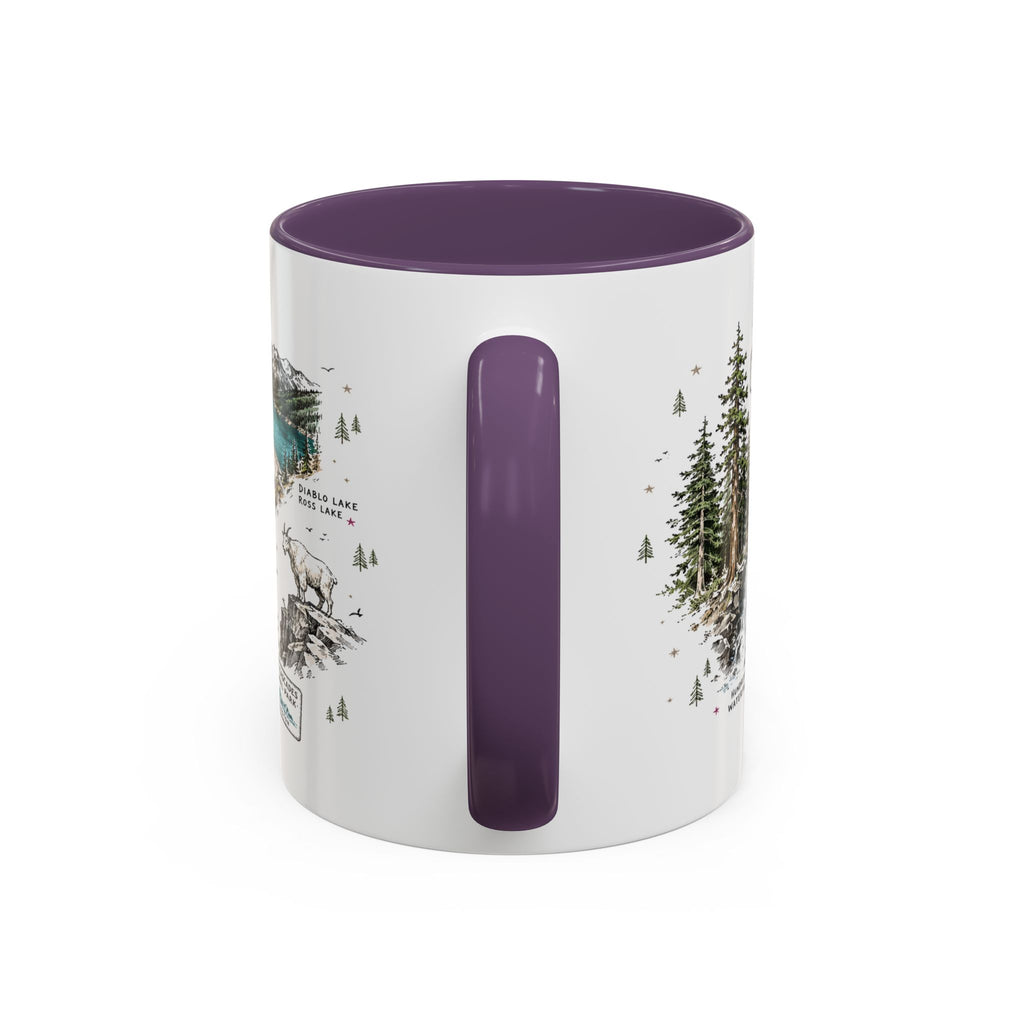 North Cascades National Park Coffee Mug | Washington Alpine Glacier Hiking Gift | Accent Color Ceramic 11oz 15oz