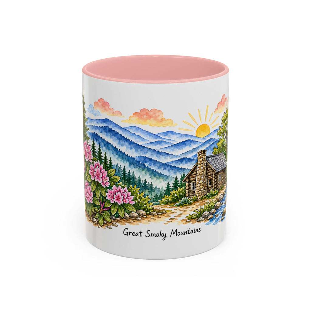 Great Smoky Mountains National Park Mug | US Travel Souvenir Accent Coffee Mug | 11oz 15oz Ceramic Cup