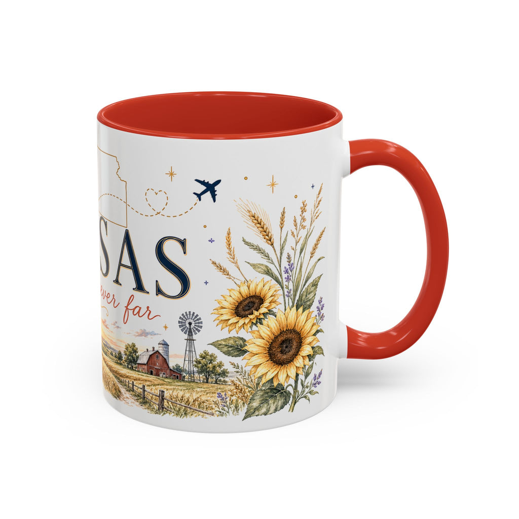 Kansas Home State Mug | Sunflower Prairie Landscape Coffee Cup