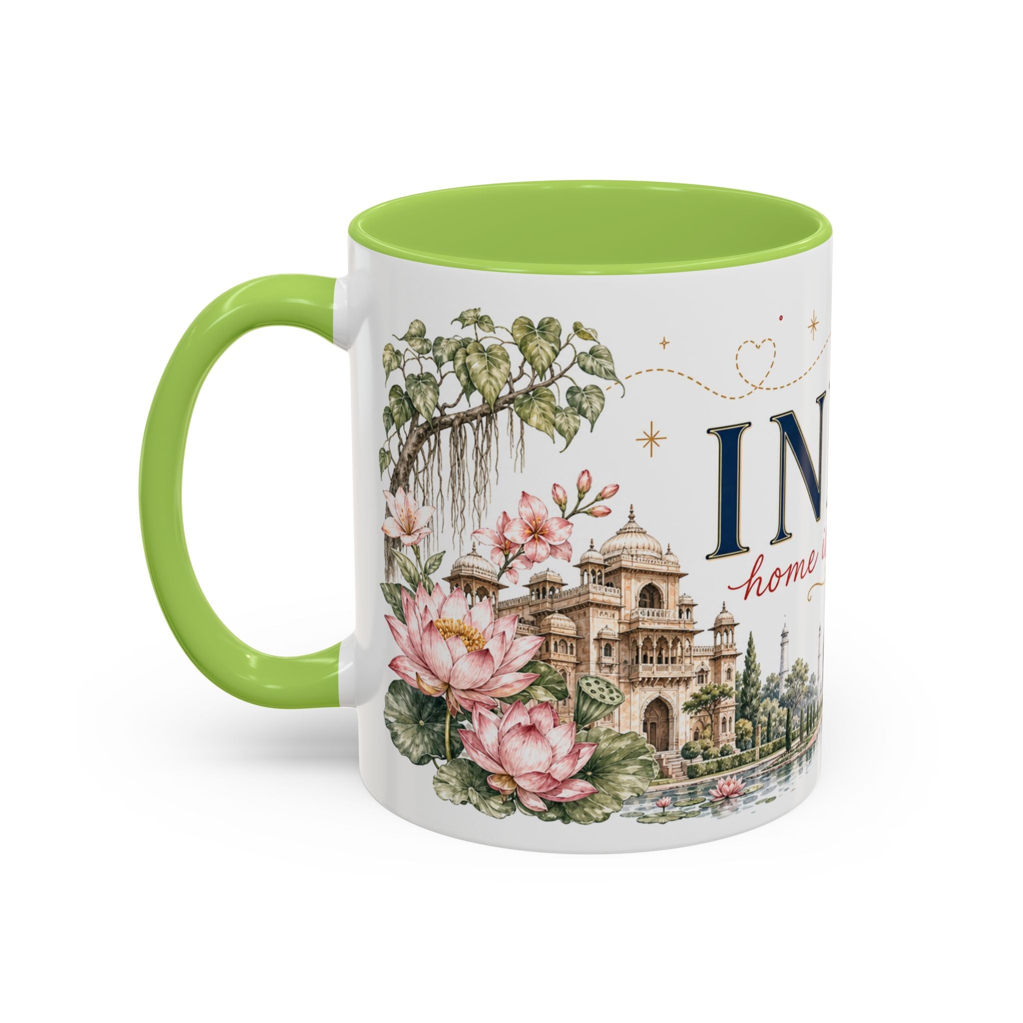 India Home Country Mug | Moving Away Gift | Long Distance Friendship | 11 oz 15 oz Accent Mug
