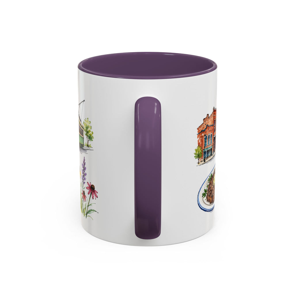 Omaha Illustrated Travel Mug | City Souvenir Accent Coffee Mug | 11oz 15oz Ceramic Cup