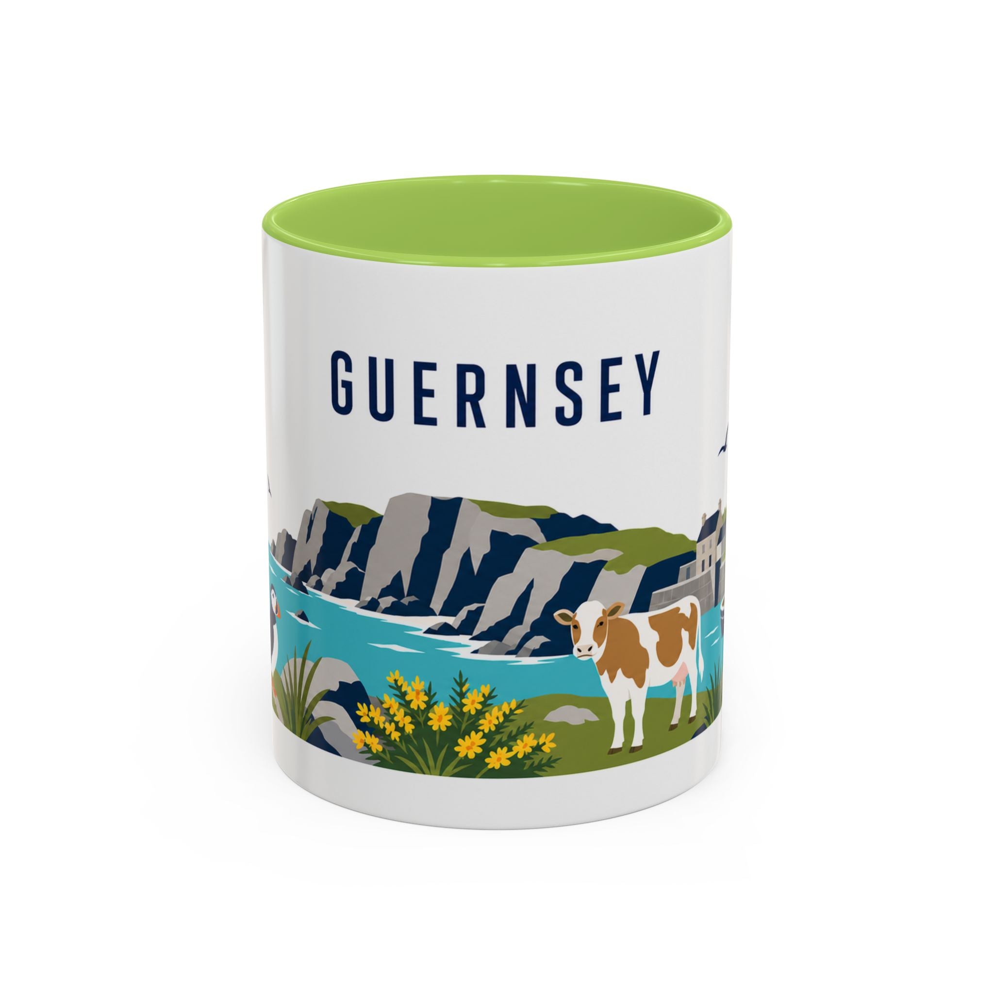 Guernsey Coffee Mug | Travel Souvenir Accent Mug | Country Gift Ceramic Cup 11oz 15oz
