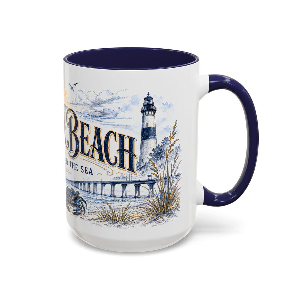 Virginia Beach Coffee Mug | United States Travel Souvenir | Vintage Illustrated City Gift | 11 oz 15 oz Accent Mug