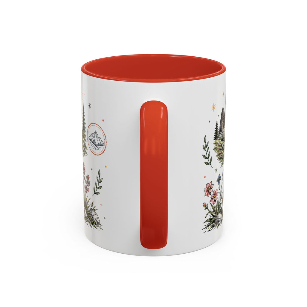 Dolomites Coffee Mug | Travel Destination Souvenir Gift | Accent Color Ceramic 11oz 15oz