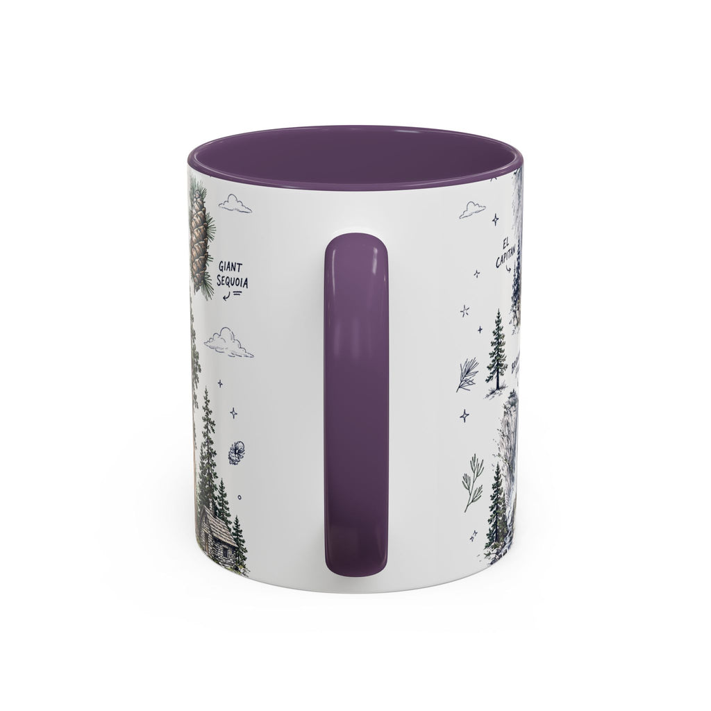 Yosemite National Park Coffee Mug | Hiking Camping Nature Gift | Accent Color Ceramic 11oz 15oz