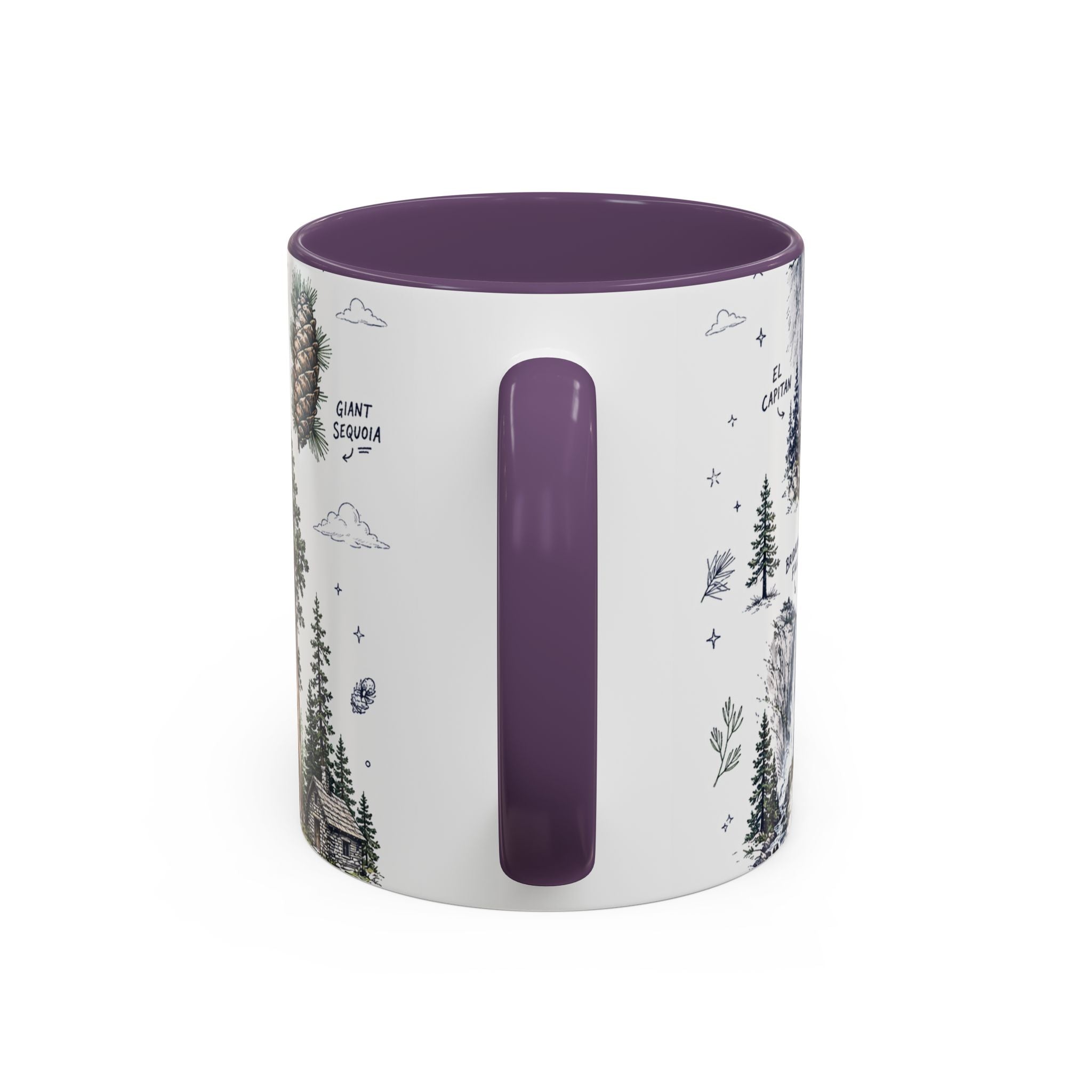 Yosemite National Park Coffee Mug | Hiking Camping Nature Gift | Accent Color Ceramic 11oz 15oz