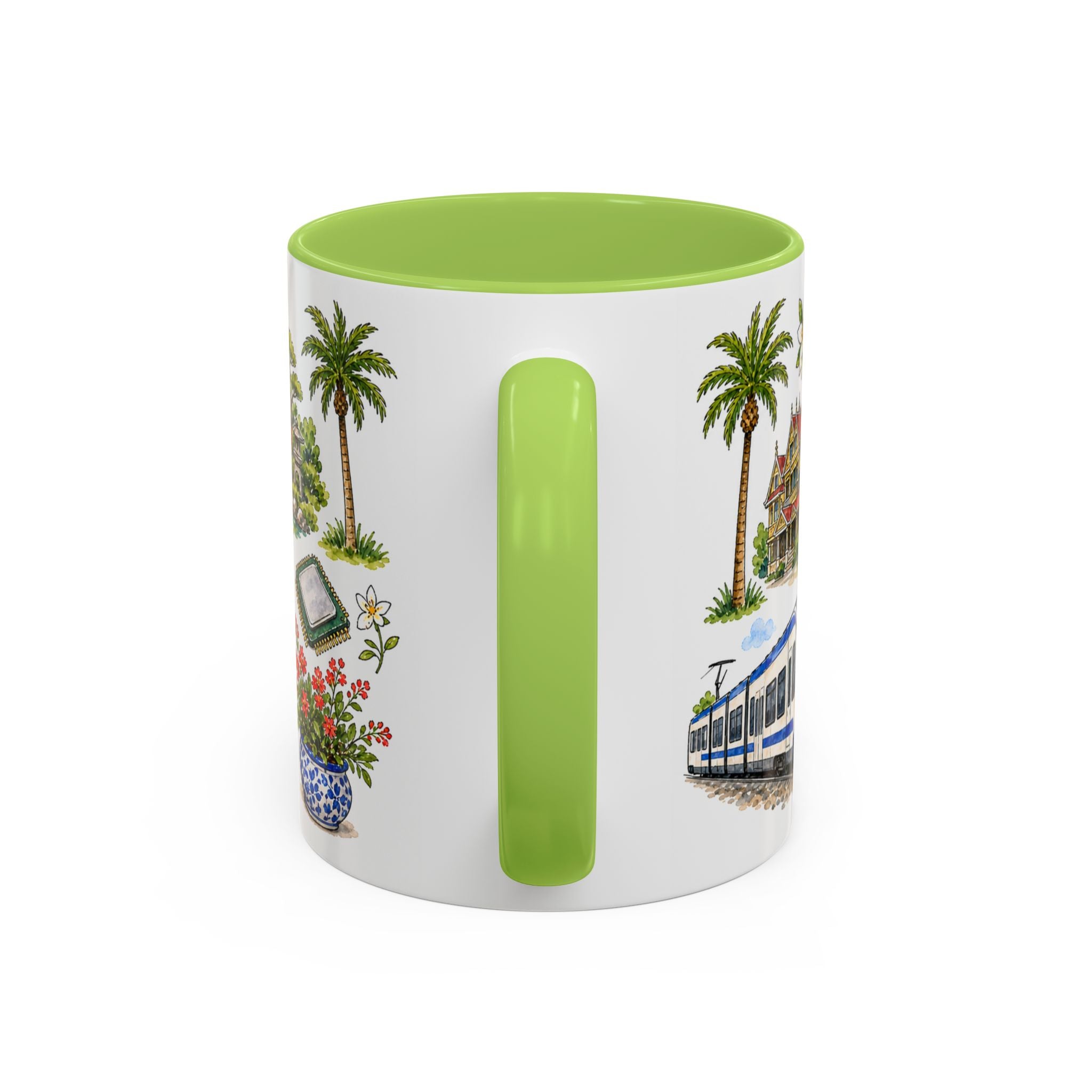 San Jose Illustrated Travel Mug | City Souvenir Accent Coffee Mug | 11oz 15oz Ceramic Cup