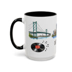 Detroit Illustrated Travel Mug | City Souvenir Accent Coffee Mug | 11oz 15oz Ceramic Cup