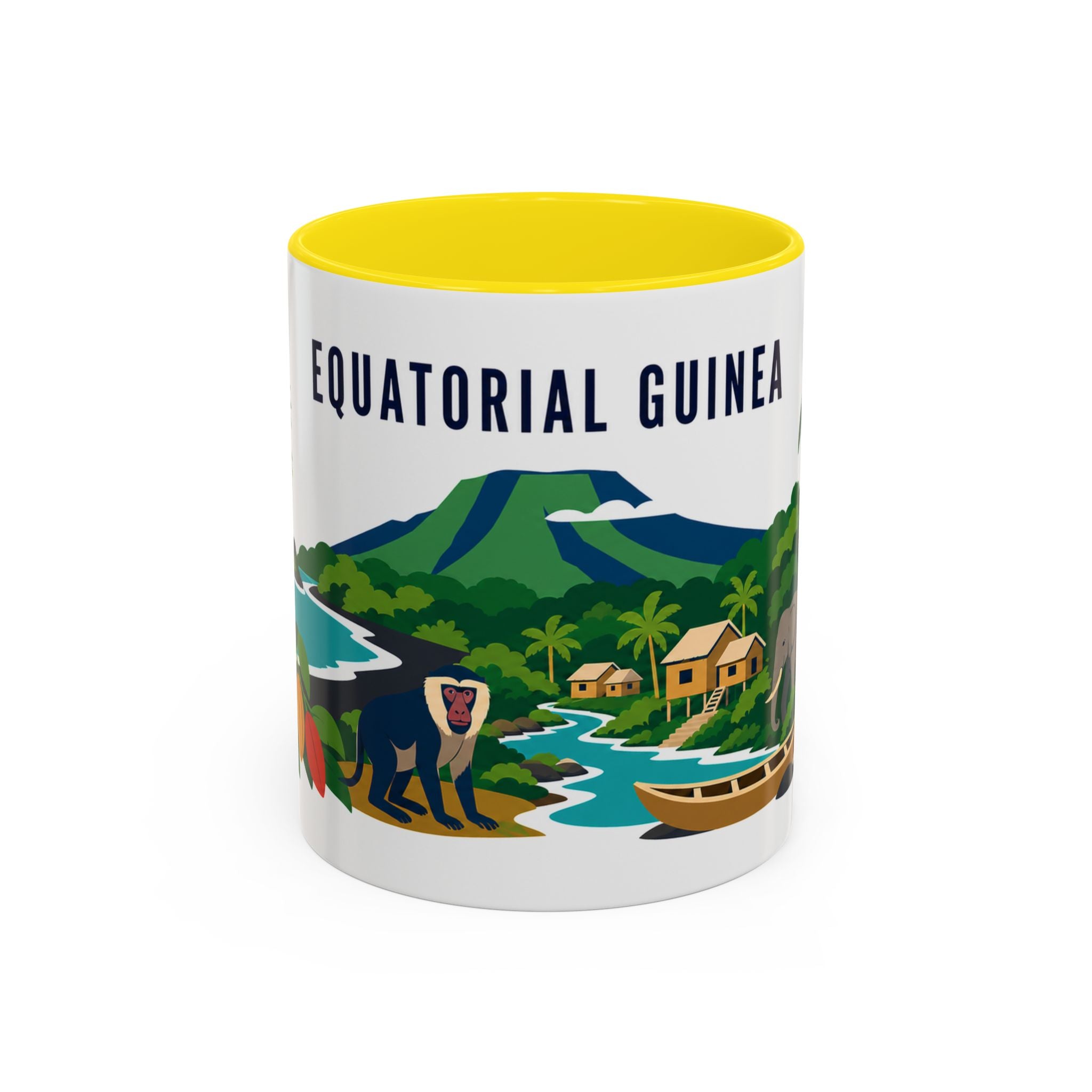 Equatorial Guinea Coffee Mug | Travel Souvenir Accent Mug | Country Gift Ceramic Cup 11oz 15oz