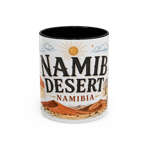 Namib Desert Coffee Mug | Travel Destination Souvenir Gift | Accent Color Ceramic 11oz 15oz