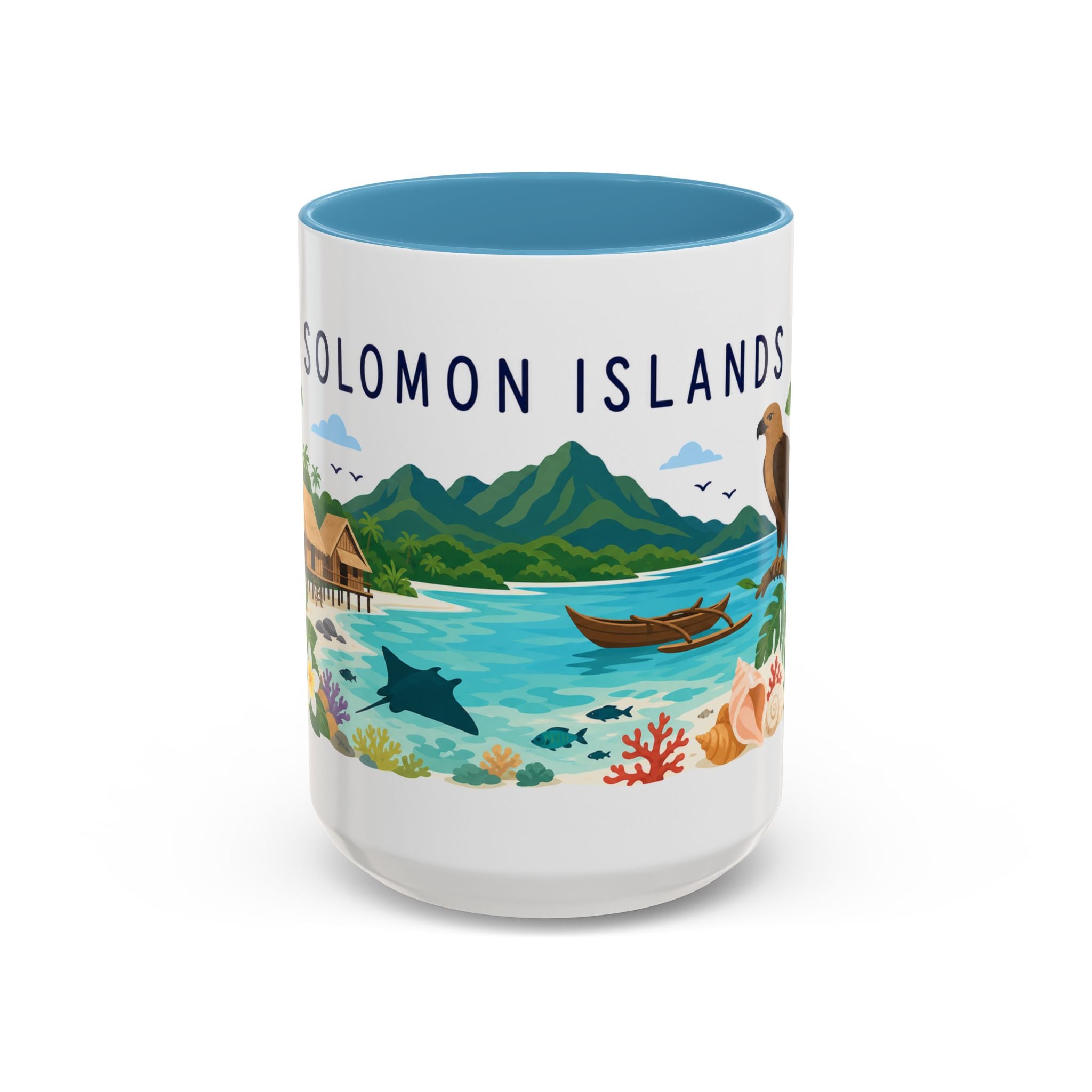 Solomon Islands Coffee Mug | Travel Souvenir Accent Mug | Country Gift Ceramic Cup 11oz 15oz