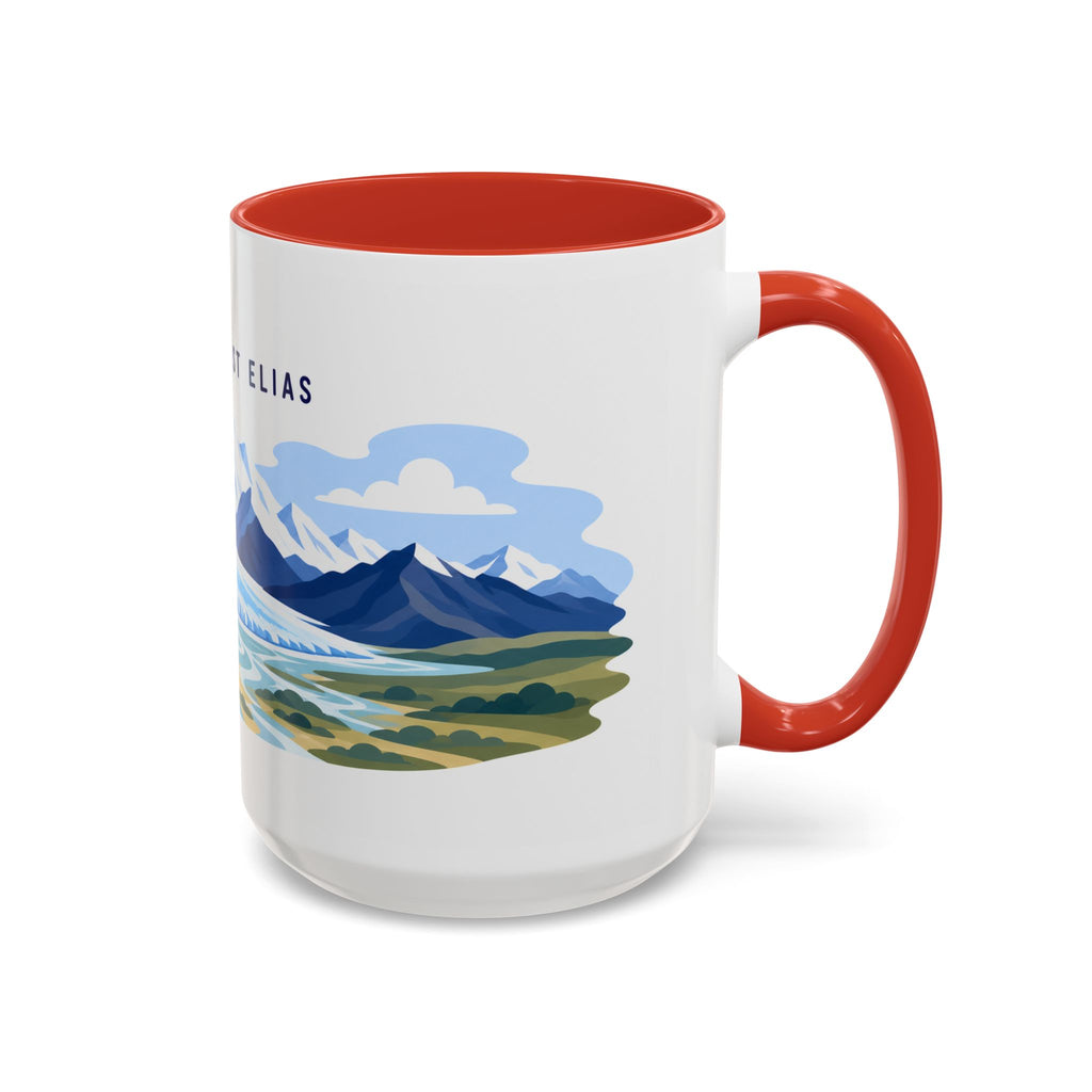 Wrangell-St. Elias National Park Coffee Mug | Solid Color Block Park Souvenir | 11oz 15oz Accent Mug