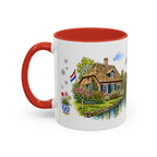 Giethoorn Illustrated Travel Mug | Netherlands Souvenir Accent Coffee Mug | 11oz 15oz Ceramic Cup