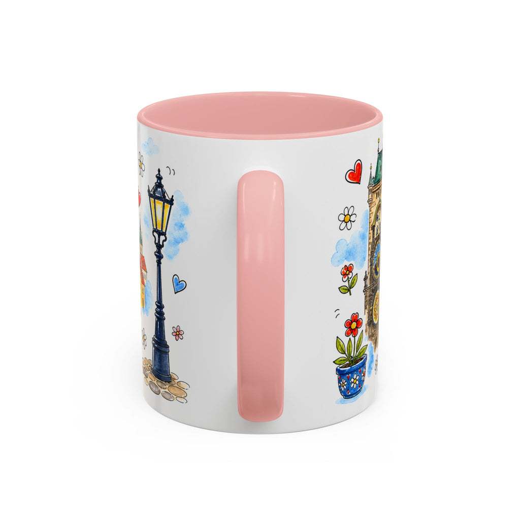 Prague Travel Mug | European City Souvenir Accent Coffee Mug | 11oz 15oz Ceramic Cup