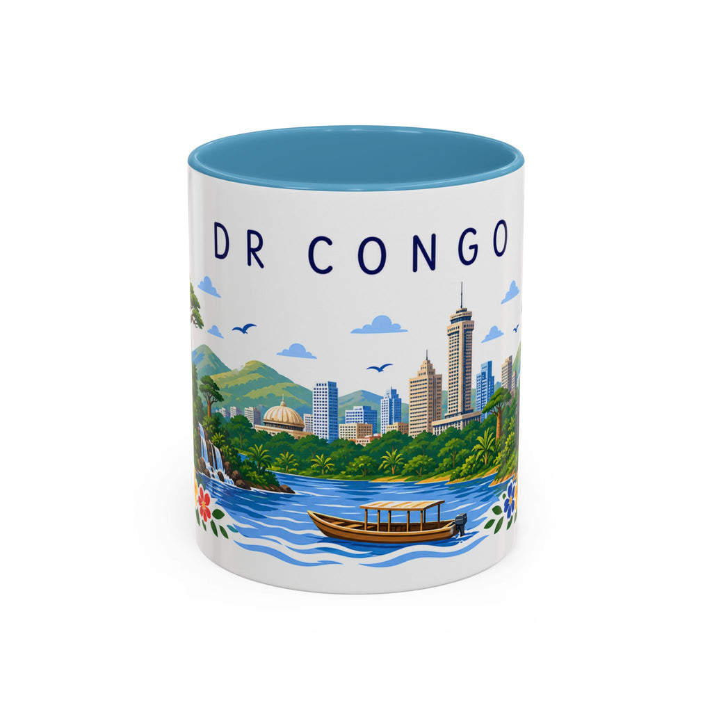 DR Congo Coffee Mug | Travel Souvenir Accent Mug | Place Gift Ceramic Cup 11oz 15oz