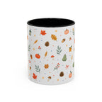 Thanksgiving Mug | Watercolor Autumn Harvest Gift | Pumpkin Leaf Accent Coffee Cup 11oz 15oz