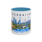 Azerbaijan Coffee Mug | Travel Souvenir Accent Mug | Place Gift Ceramic Cup 11oz 15oz