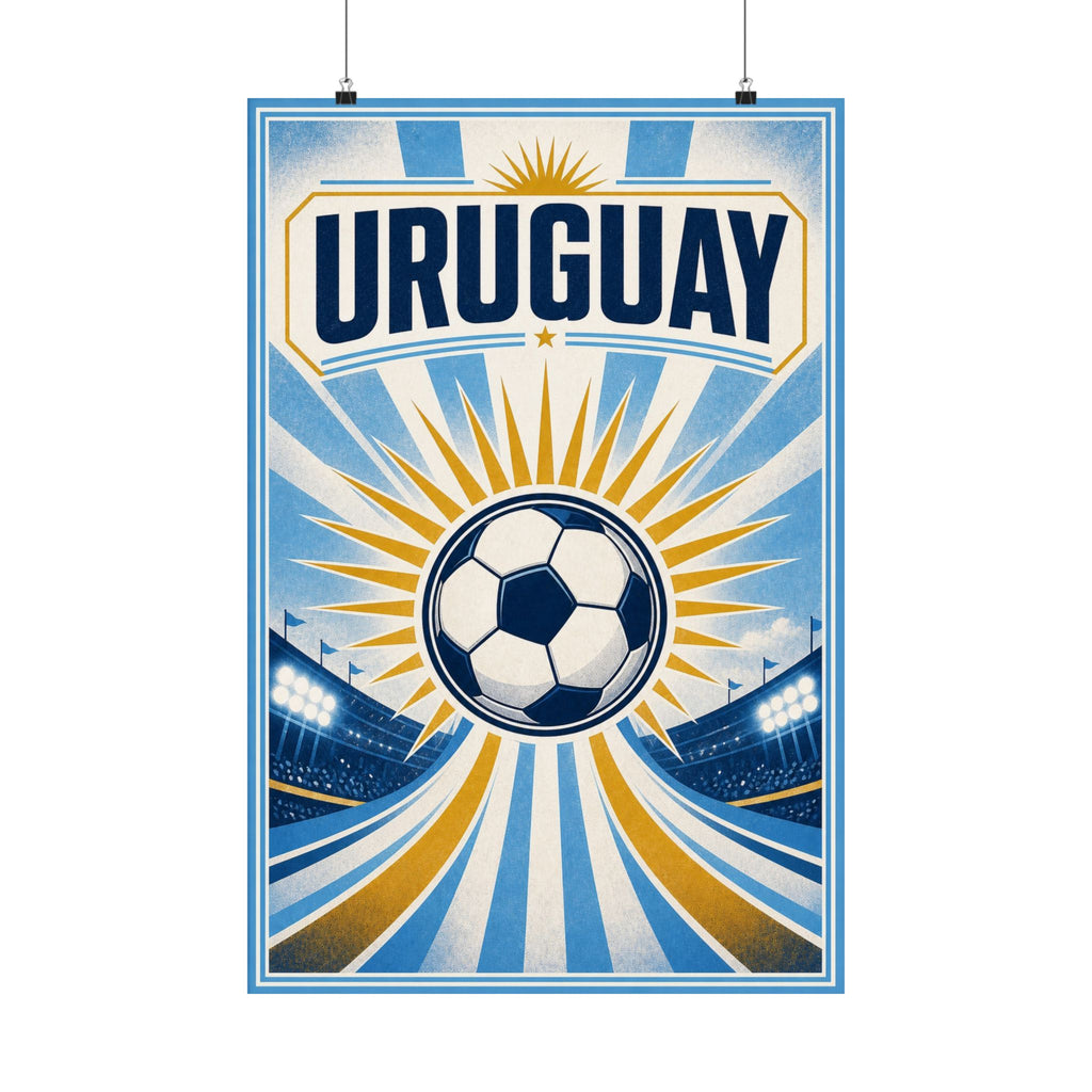 Uruguay Soccer Fan Art Poster | Matte Vertical Poster | World Cup 2026 Wall Decor