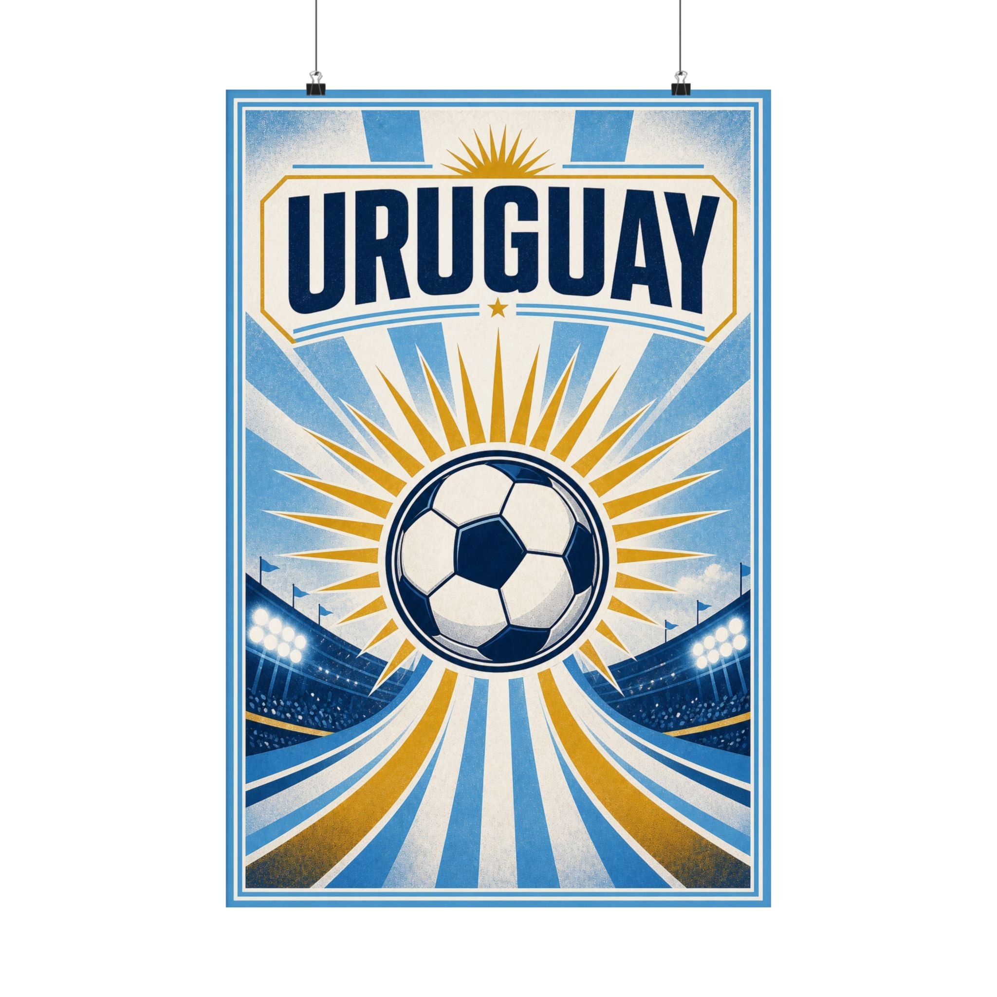 Uruguay Soccer Fan Art Poster | Matte Vertical Poster | World Cup 2026 Wall Decor