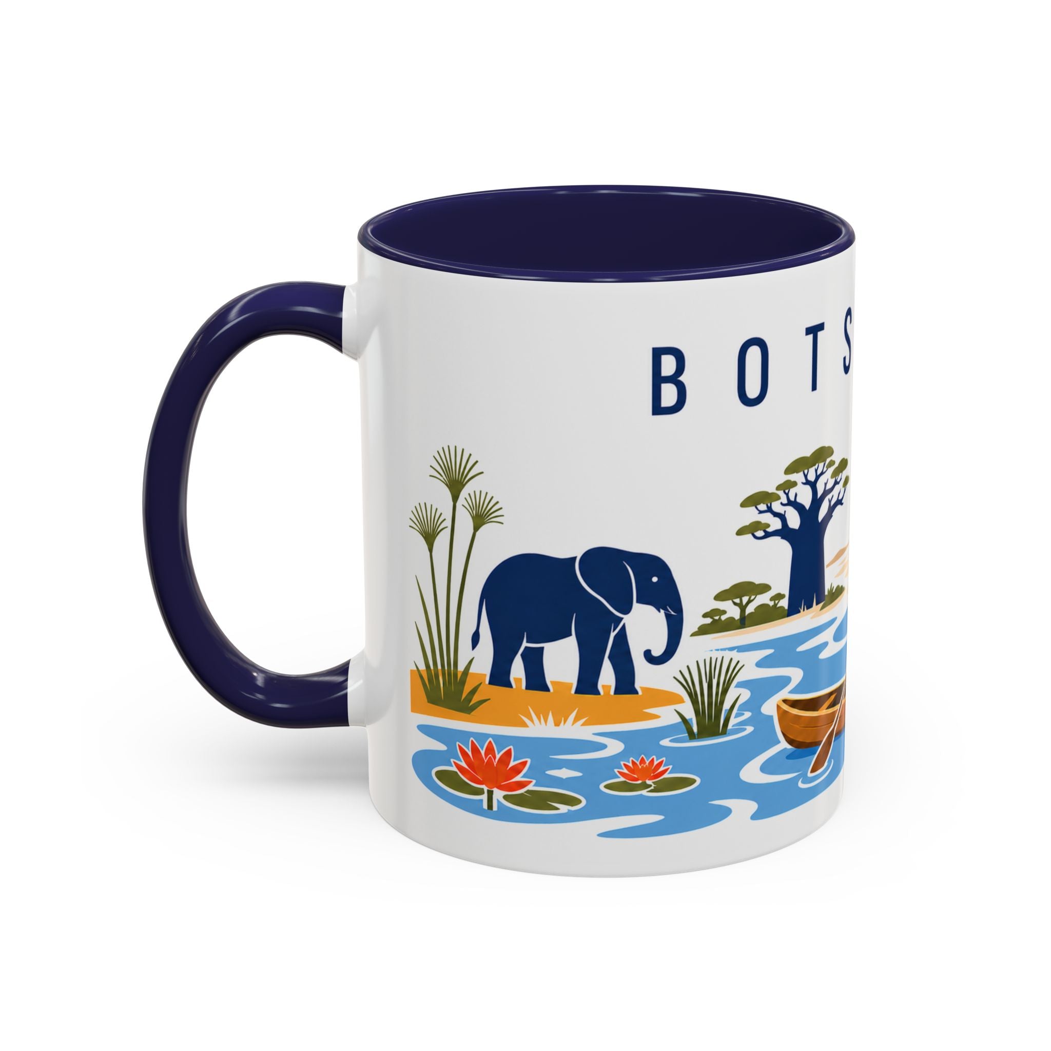 Botswana Coffee Mug | Travel Souvenir Accent Mug | Country Gift Ceramic Cup 11oz 15oz