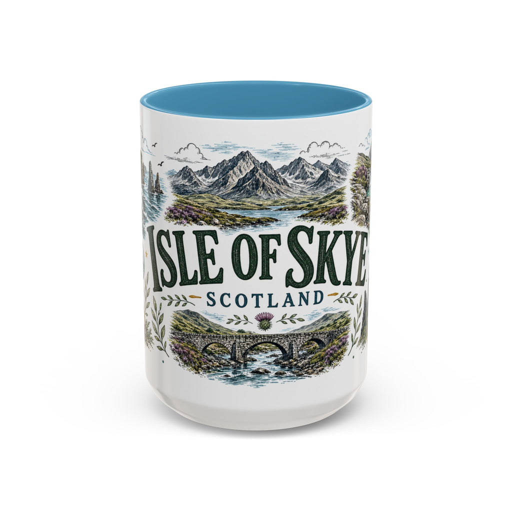 Isle of Skye Mug, Scotland Travel Souvenir, Bucket List Gift, Accent Ceramic Coffee Mug 11oz 15oz