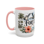 Fort Lauderdale Coffee Mug | United States Travel Souvenir | Vintage Illustrated City Gift | 11 oz 15 oz Accent Mug