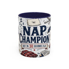 Nap Champion Coffee Mug | Father's Day Gift for Dad | Accent Color Ceramic 11oz 15oz