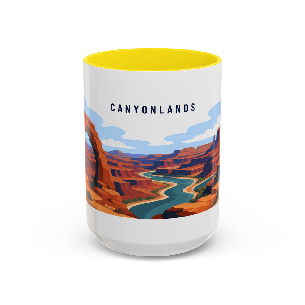 Canyonlands National Park Coffee Mug | Solid Color Block Park Souvenir | 11oz 15oz Accent Mug