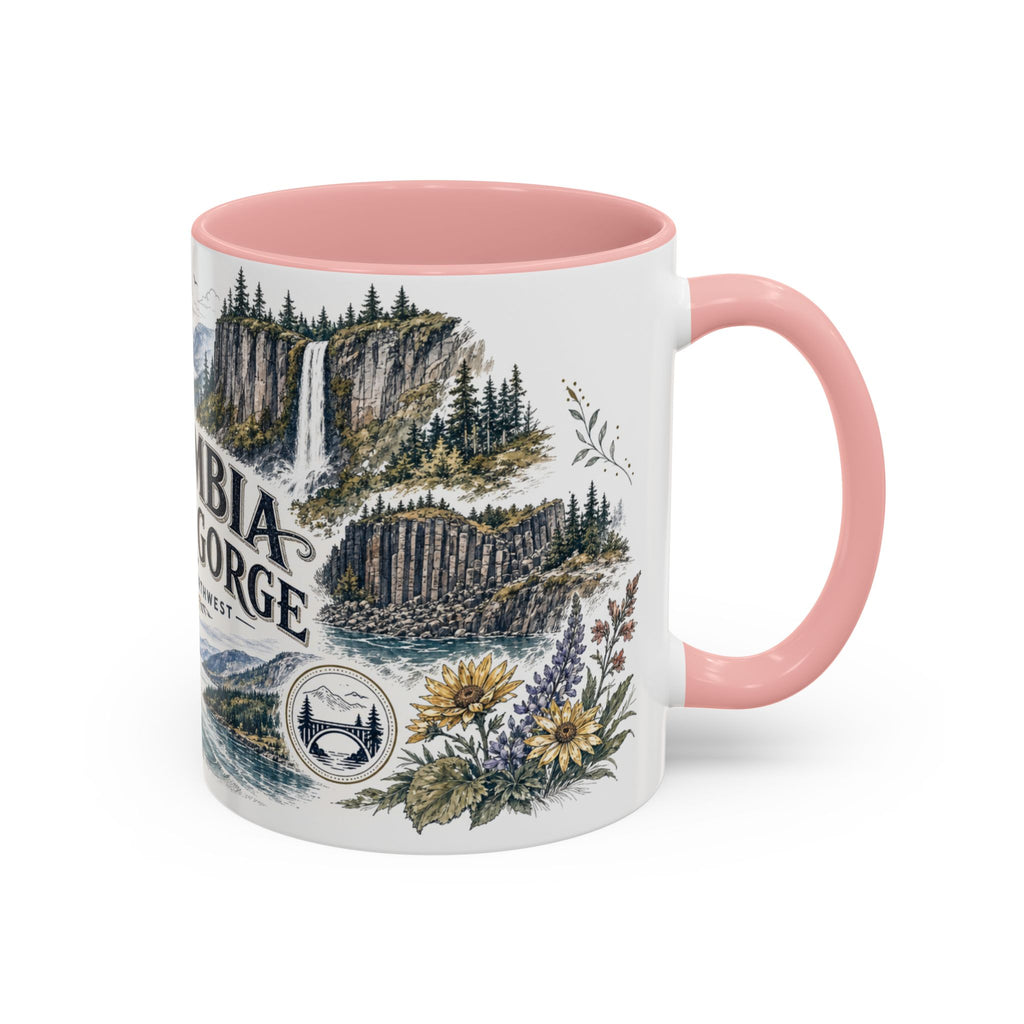 Columbia River Gorge Mug, Pacific Northwest Travel Souvenir, Bucket List Gift, Accent Ceramic Coffee Mug 11oz 15oz