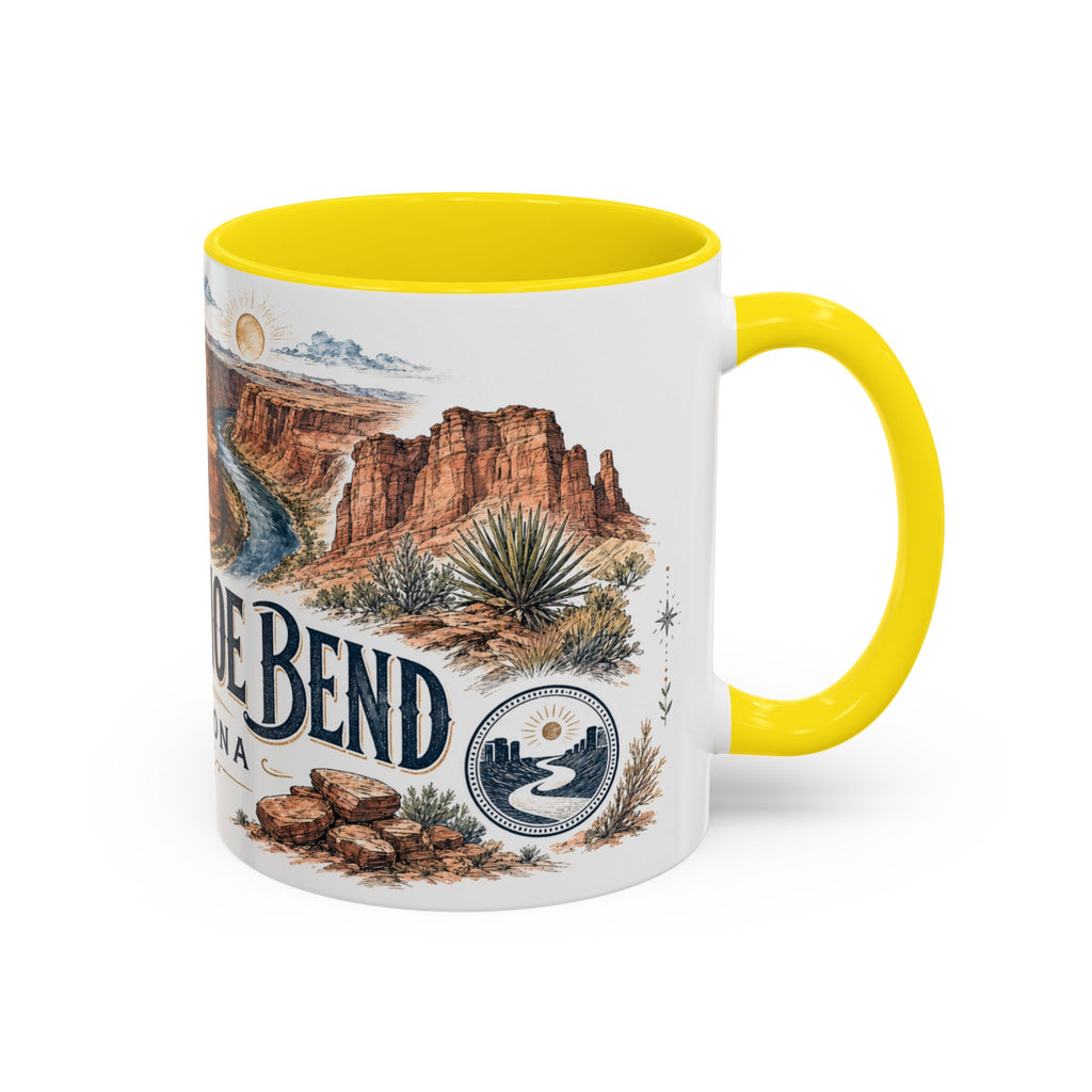 Horseshoe Bend Mug, Arizona Travel Souvenir, Bucket List Gift, Accent Ceramic Coffee Mug 11oz 15oz