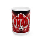 Canada Soccer Spirit Coffee Mug | Soccer Fan Gift | Ceramic 11oz 15oz Match Day Cup