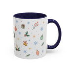 Christmas Ornament Mug | Snowflake Watercolor Holiday Gift | Accent Cup 11oz 15oz