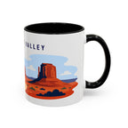Monument Valley Coffee Mug | Travel Destination Souvenir Gift | Accent Color Ceramic 11oz 15oz