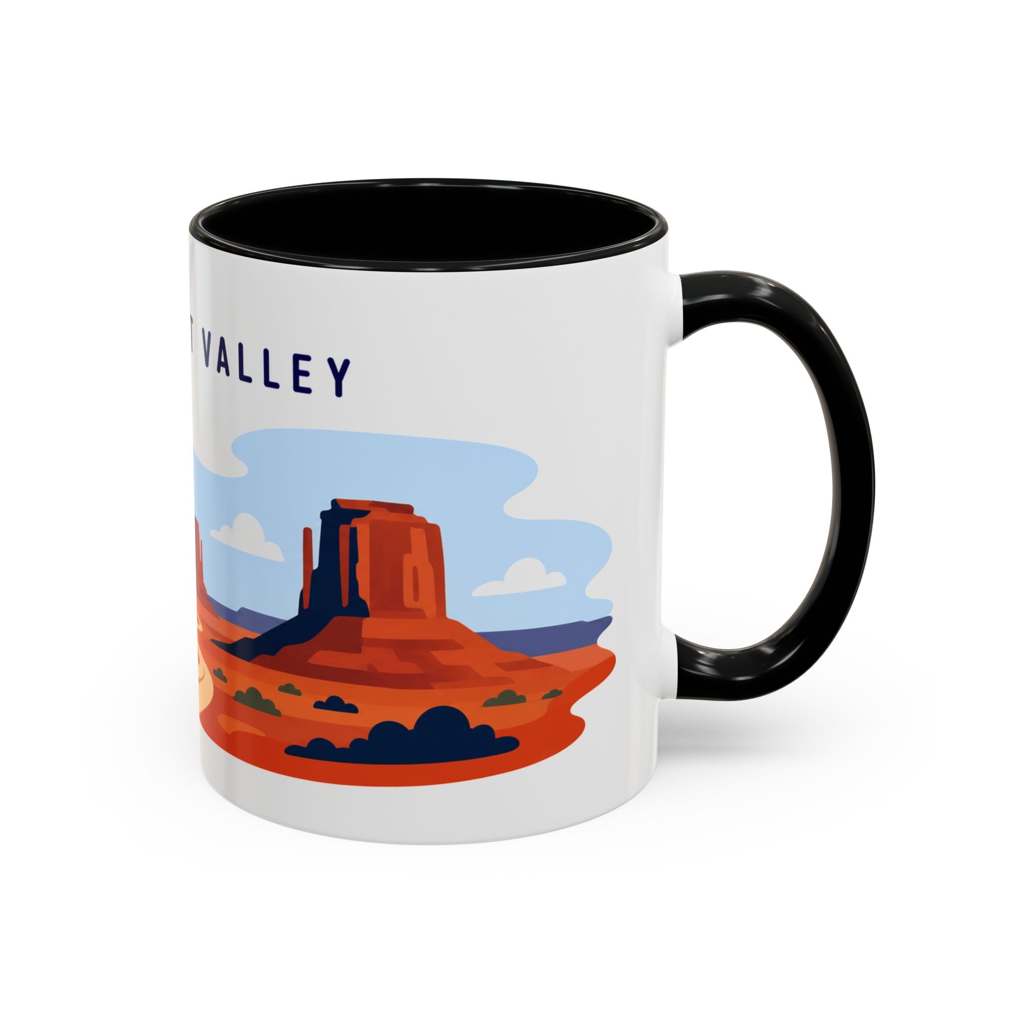 Monument Valley Coffee Mug | Travel Destination Souvenir Gift | Accent Color Ceramic 11oz 15oz