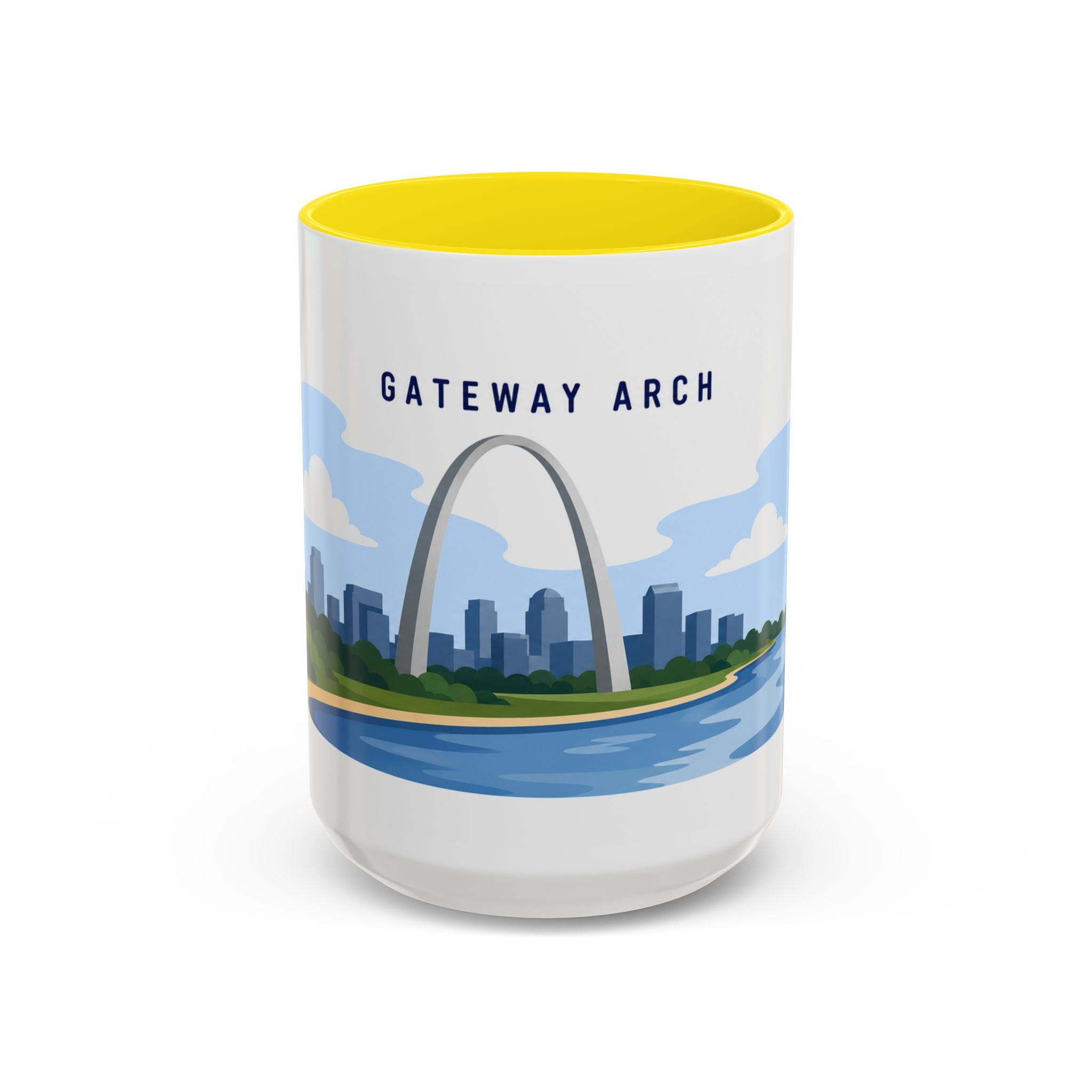 Gateway Arch National Park Coffee Mug | Solid Color Block Park Souvenir | 11oz 15oz Accent Mug
