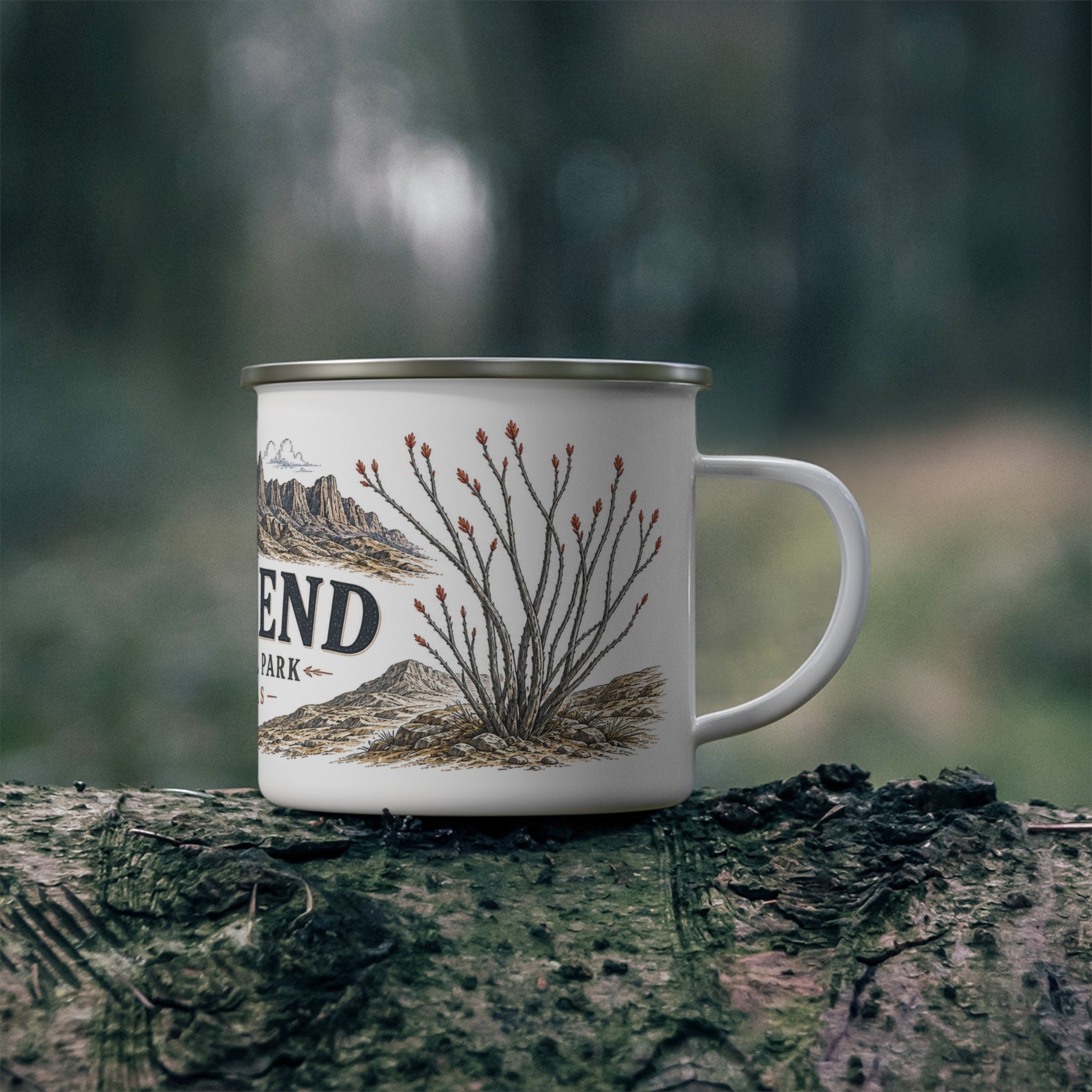 Big Bend National Park Vintage Enamel Camping Mug | 12oz National Park Hiking Gift