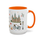 Copenhagen Christmas Mug | Watercolor Travel Souvenir | Holiday Gift | Accent Ceramic Coffee Cup 11oz 15oz