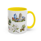 Raleigh Illustrated Travel Mug | City Souvenir Accent Coffee Mug | 11oz 15oz Ceramic Cup