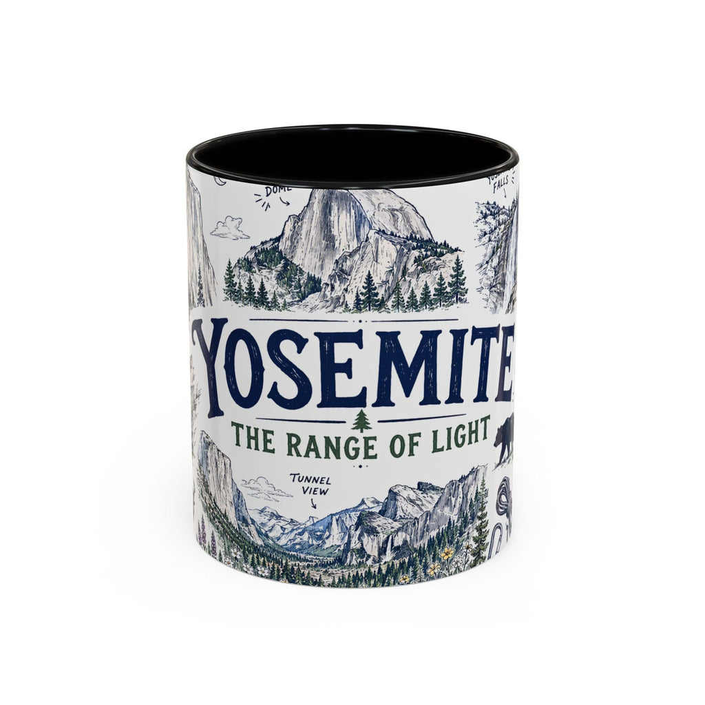 Yosemite National Park Coffee Mug | Hiking Camping Nature Gift | Accent Color Ceramic 11oz 15oz