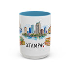 Tampa Illustrated Travel Mug | City Souvenir Accent Coffee Mug | 11oz 15oz Ceramic Cup