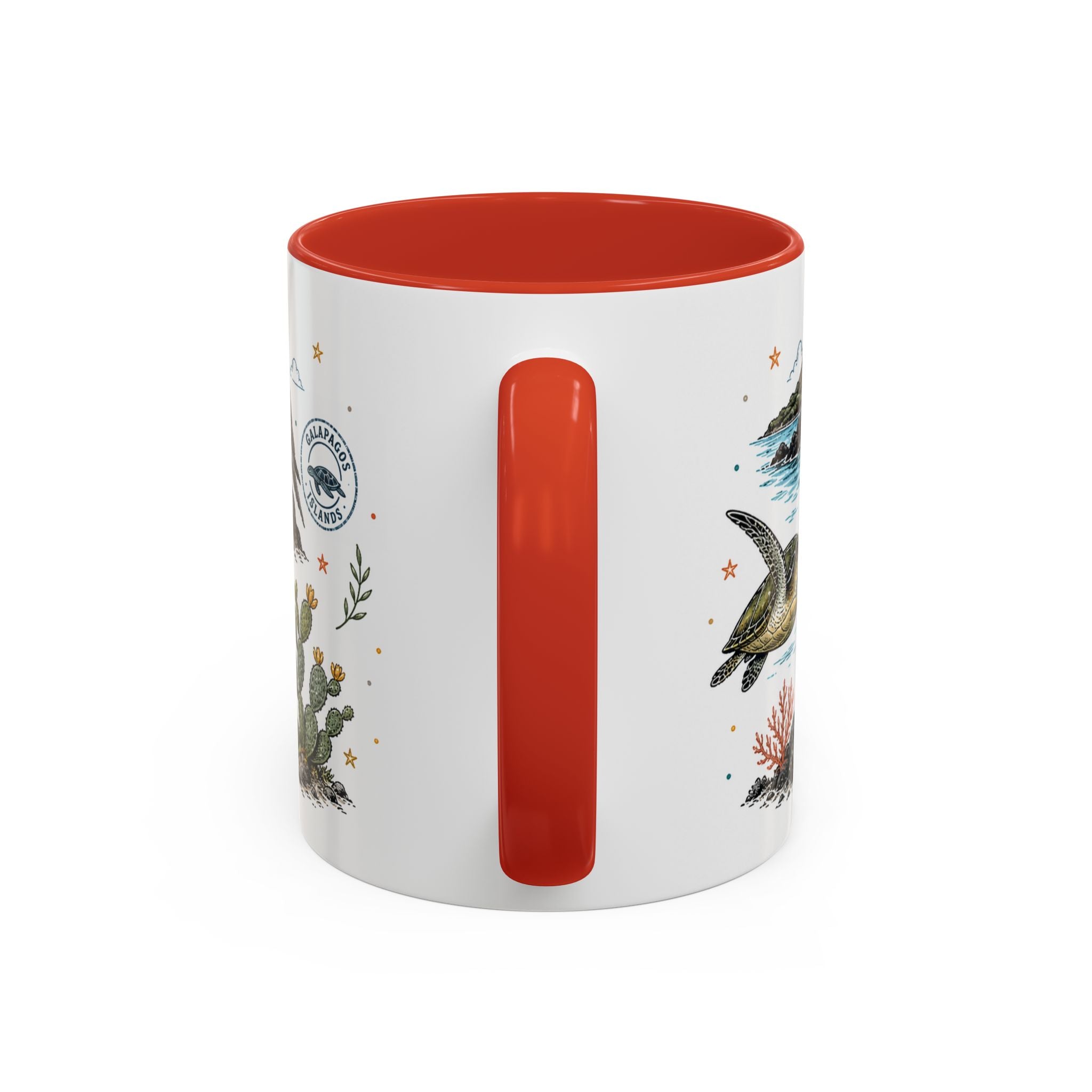Galapagos Islands Coffee Mug | Travel Destination Souvenir Gift | Accent Color Ceramic 11oz 15oz