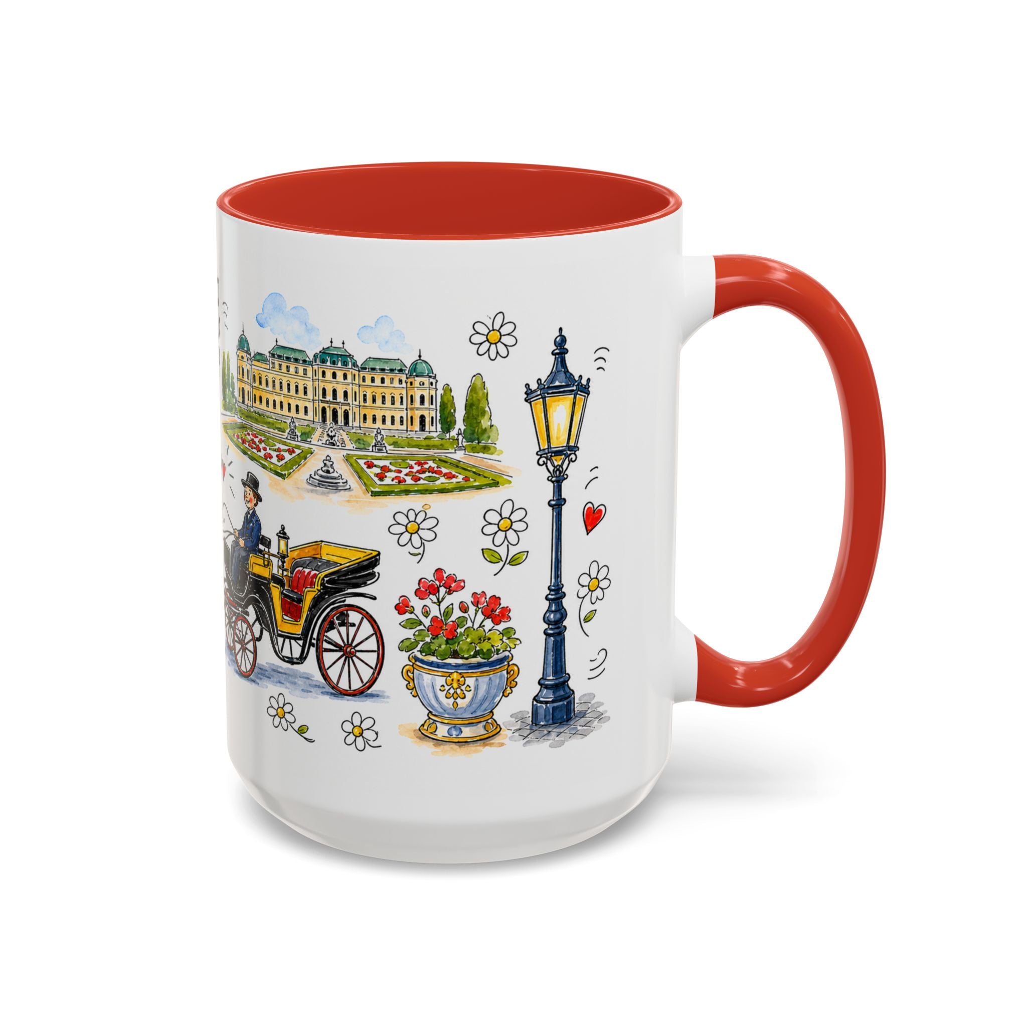Vienna Travel Mug | European City Souvenir Accent Coffee Mug | 11oz 15oz Ceramic Cup